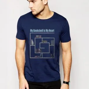 granatowy t-shirt z grafiką